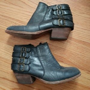 Vintage leather ankle boots